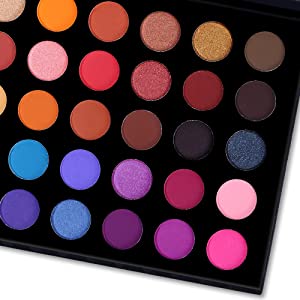 Highly Pigmented Eye Makeup Palette , Matte Shimmer Metallic Eyeshadow Pallet Long Lasting Blendable Natural Colors Make Up Eye Shadows Cosmetics Gift Kit ( (9)