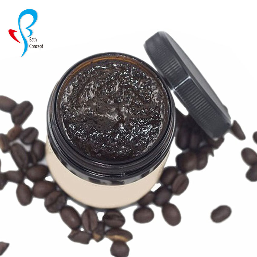 wholesale oem professional face vitamin c body scrub natural organic whitening coffee body butter scrub dead sea salt (1)