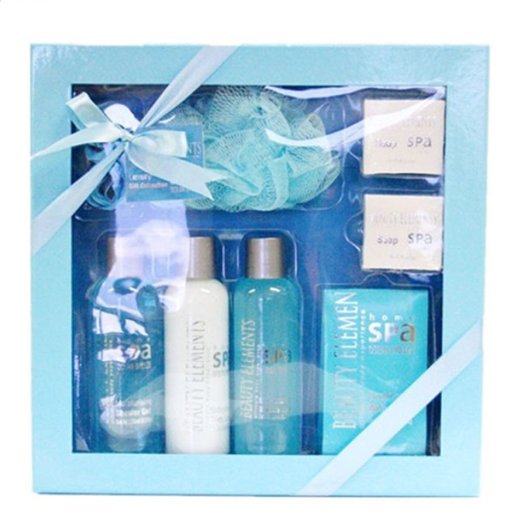 Hot selling hotel best cleaning bath luxury gift set beauty sea bule natural organic body and bath gift set (4)