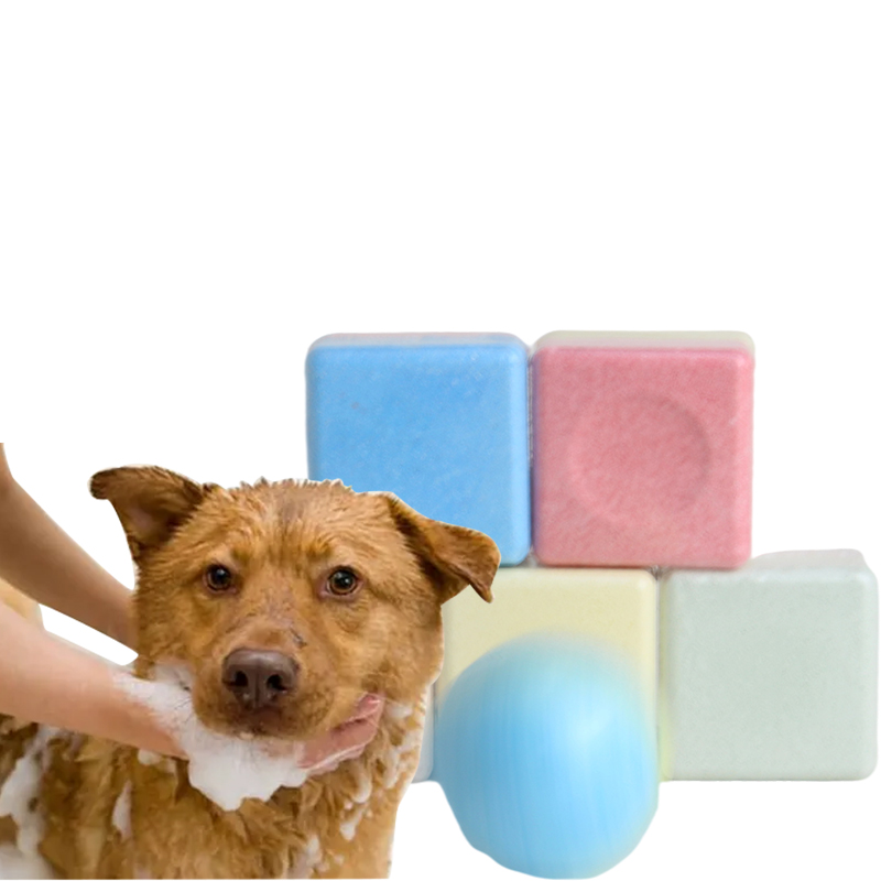 Wholesale natural organic vegan salt label pet bath bomb mini moisturizing customized perfumed dog bath bombs bubble (2)