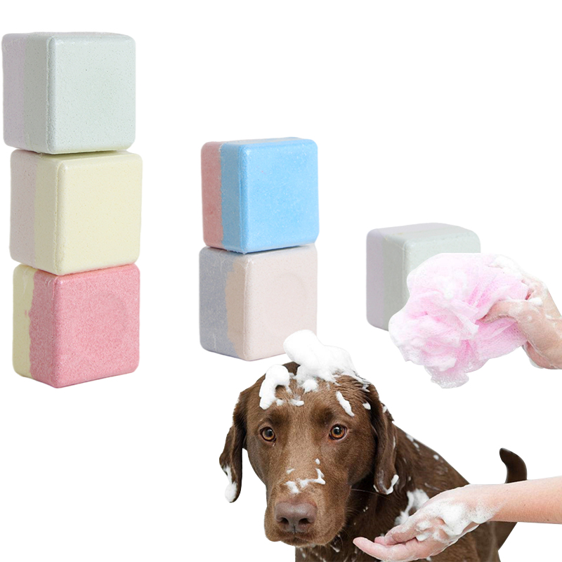 Wholesale natural organic vegan salt label pet bath bomb mini moisturizing customized perfumed dog bath bombs bubble (3)